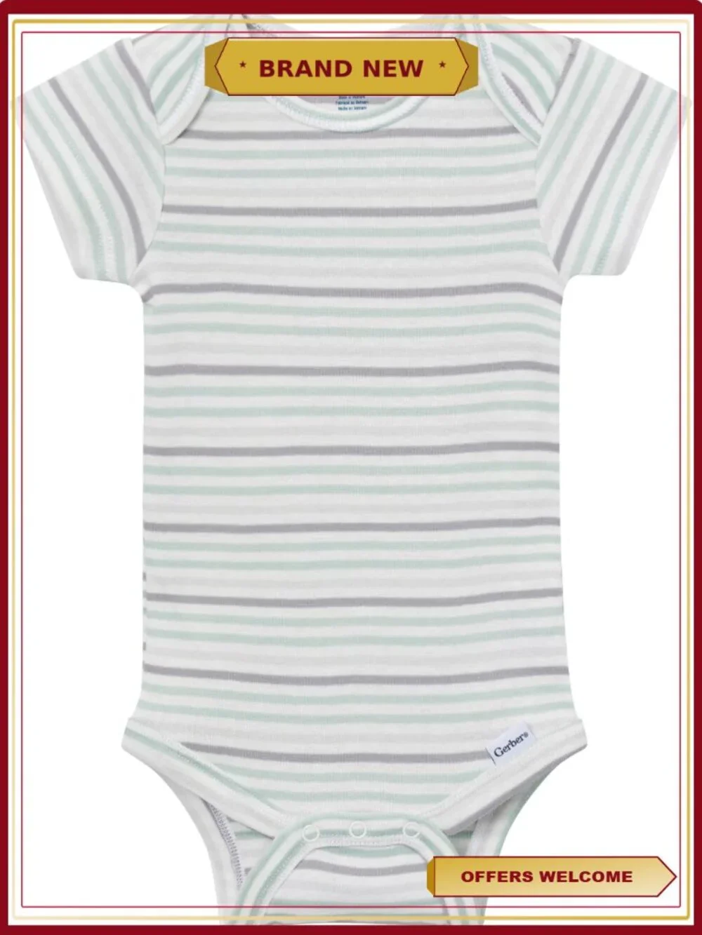 8-Pack Short Sleeve Baby Onesies Bodysuits 100% Cotton Newborn to 12 Months